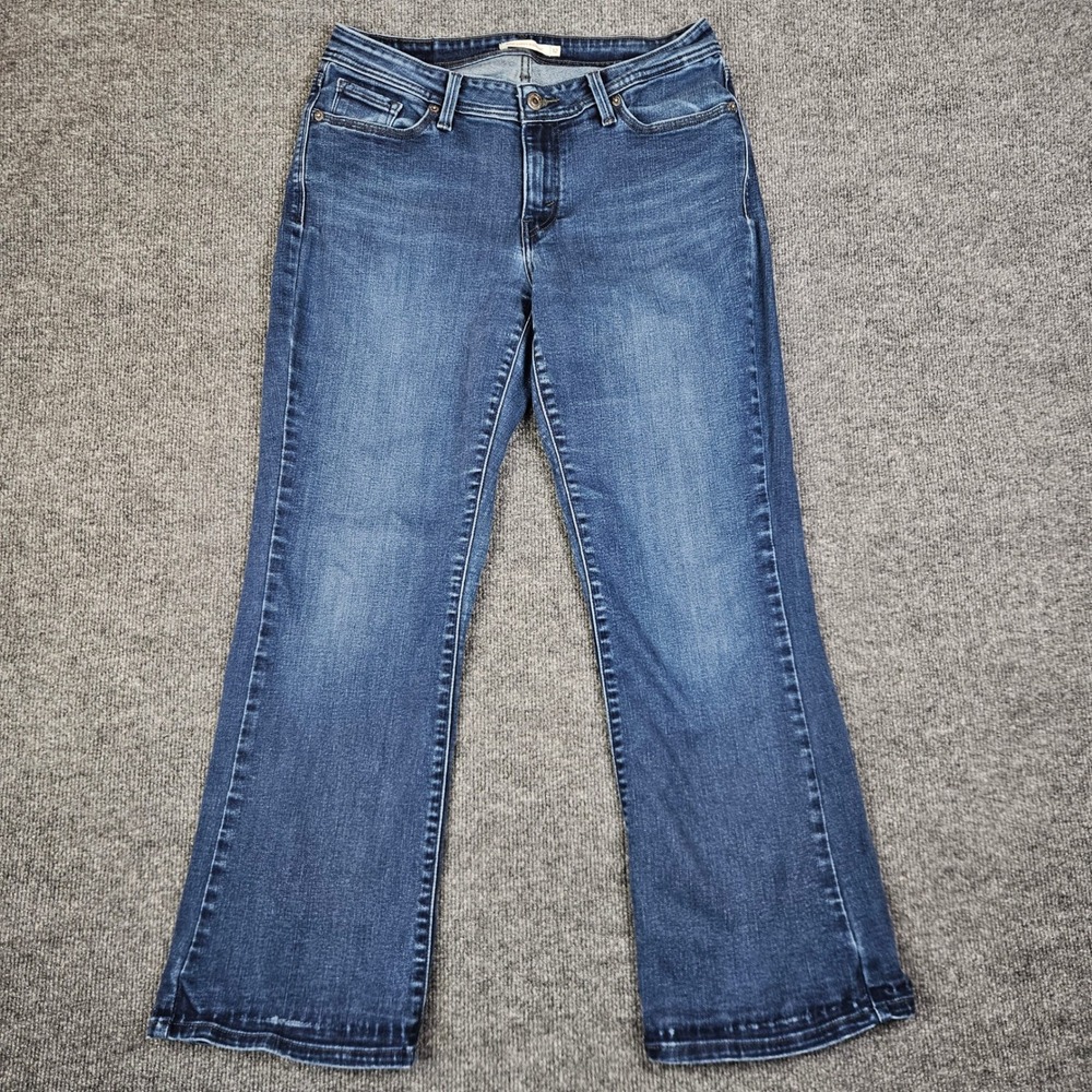 Levis 529‎ Curvy Bootcut Jeans Womens 12 Dark Wash Blue Denim Mid Rise Stretch